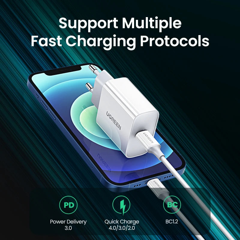 Quick Charge 4.0 3.0 QC PD Charger 20W QC4.0 QC3.0 USB Type C Fast Charger for iPhone 15 14 13 12